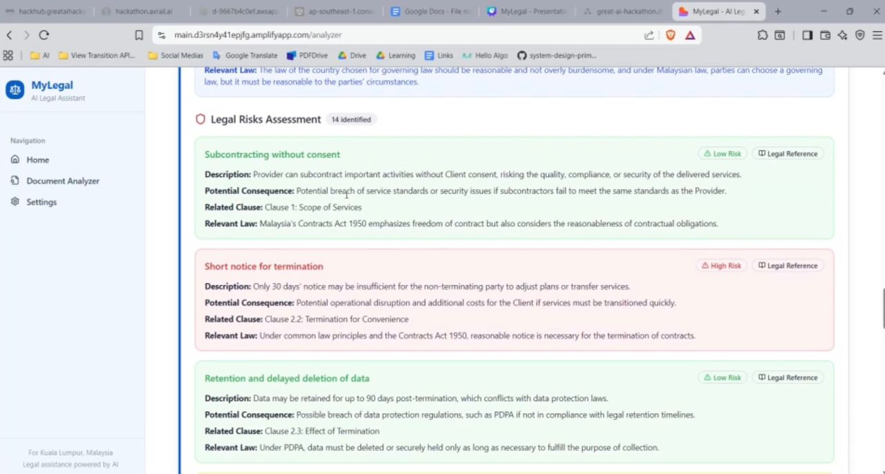 AI Legal Assistant screenshot 4